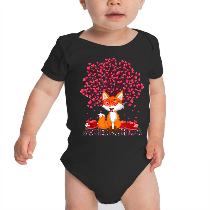 Fox Animal Lover Funny Fox Valentine's Day T Shirt Baby Bodysuit by tostado | Artistshot