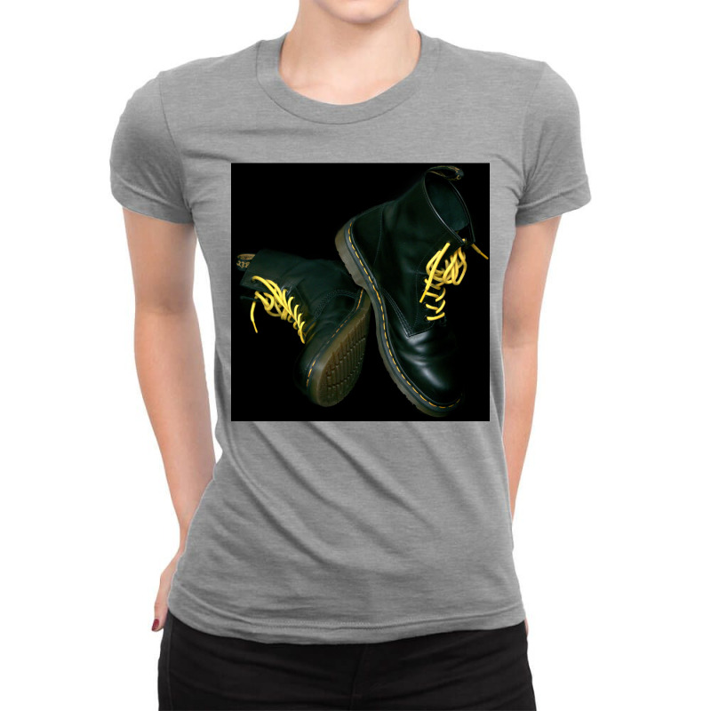 Black Doc Marten Boots Ladies Fitted T-Shirt by esraetortevk | Artistshot