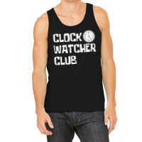 Clock Watcher Club (white On Black) Tank Top | Artistshot