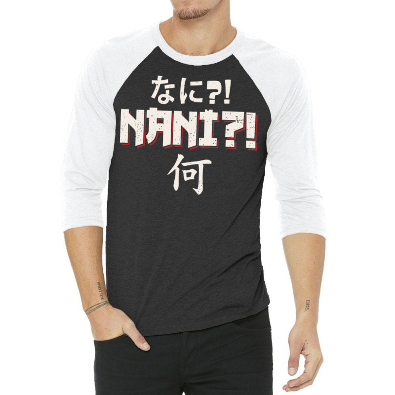 Nani What Japanese Anime Funny Lover Gift Cute Characters 3/4 Sleeve Shirt | Artistshot