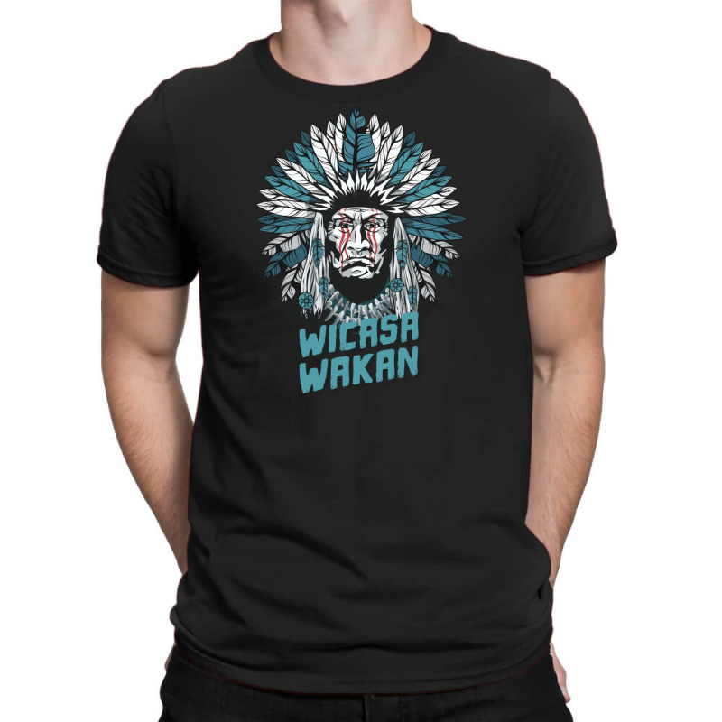 Native American Feather Headdress Wicasa Wakan T-shirt | Artistshot