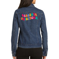 Bebesota Frikitona Latina Retro T Shirt Ladies Denim Jacket | Artistshot