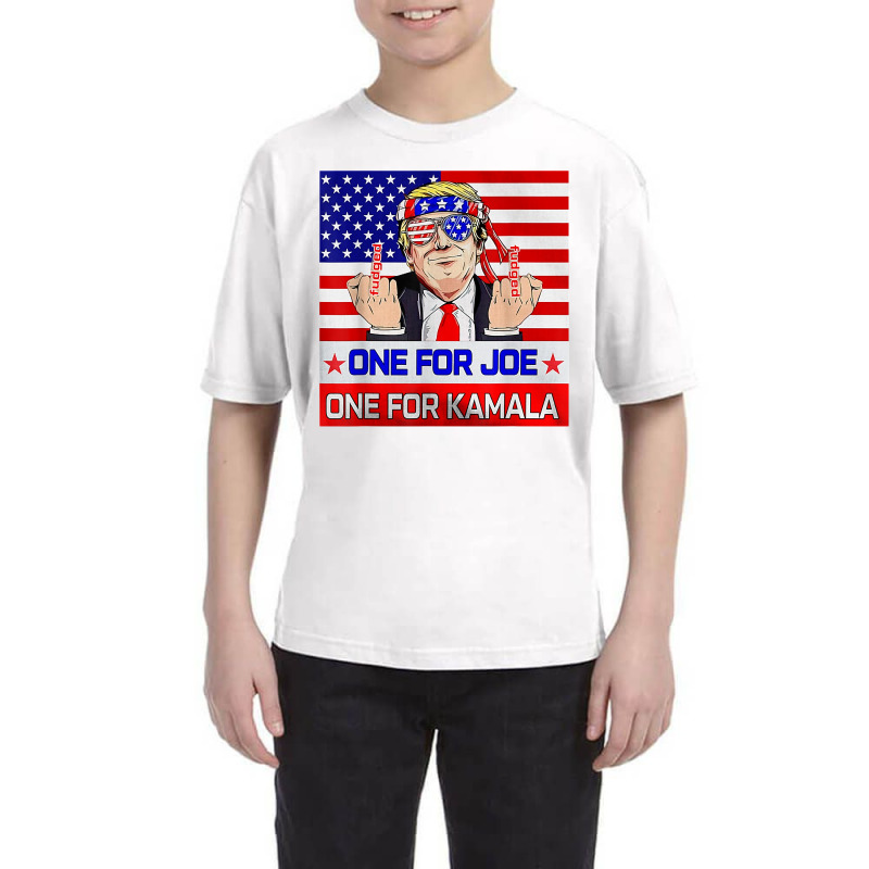 One For Joe One For Kamala Trump American Flag T S Youth Tee | Artistshot