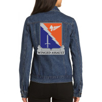 229th Aviation Regiment Winged Assault Ladies Denim Jacket | Artistshot