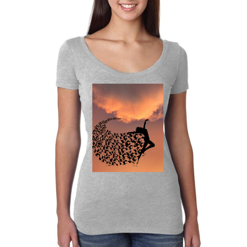 Flying Women's Triblend Scoop T-shirt | Artistshot