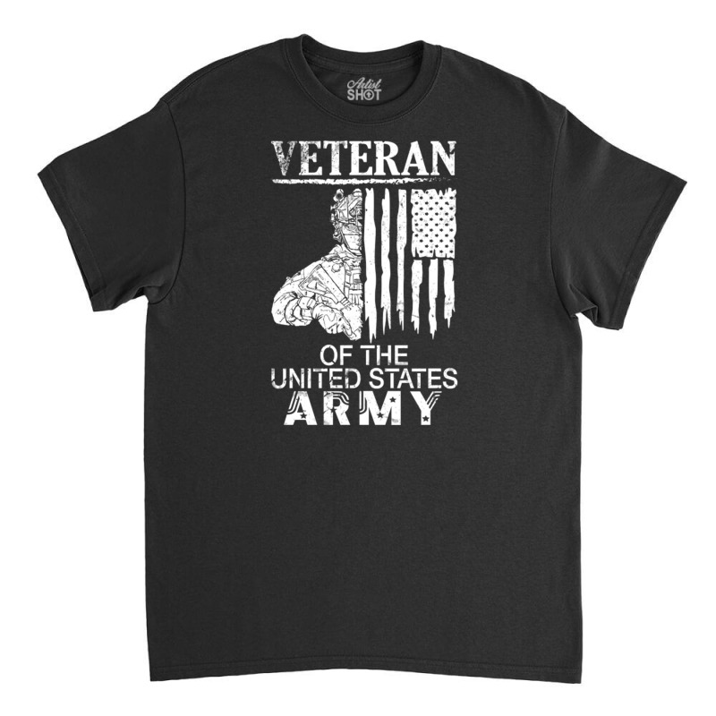 Us Flag American Veteran Of The United States Army Classic T-shirt by DonoArt | Artistshot