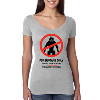 District 9 For Humans Only Women's Triblend Scoop T-shirt | Artistshot