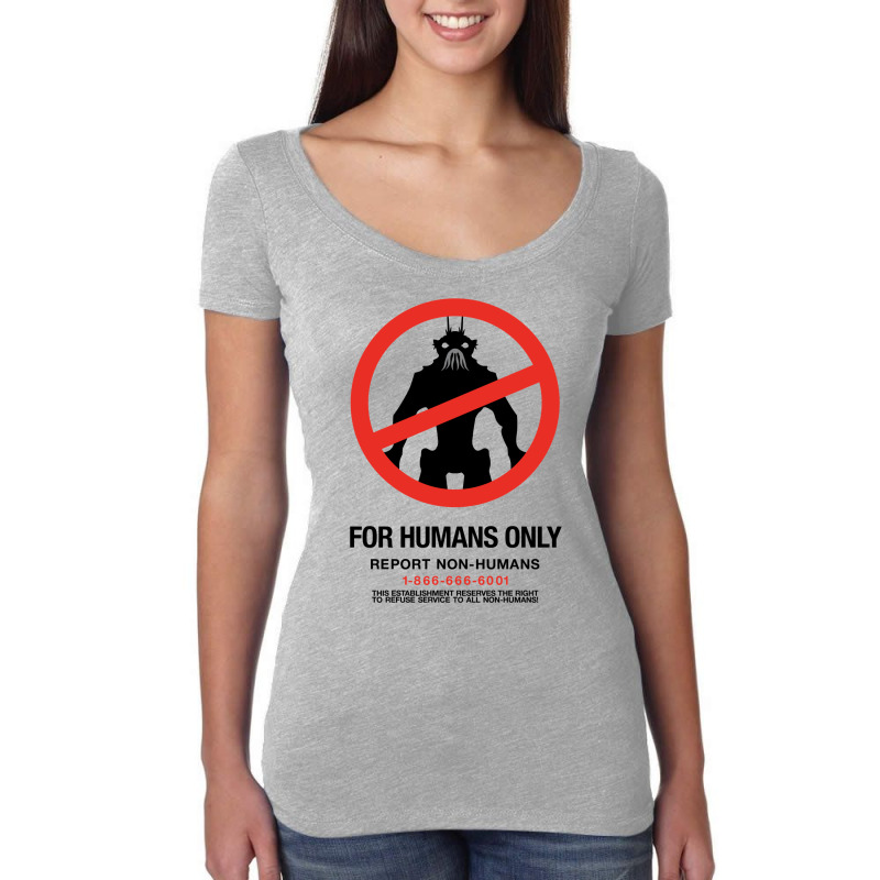 District 9 For Humans Only Women's Triblend Scoop T-shirt by baymarokanah | Artistshot