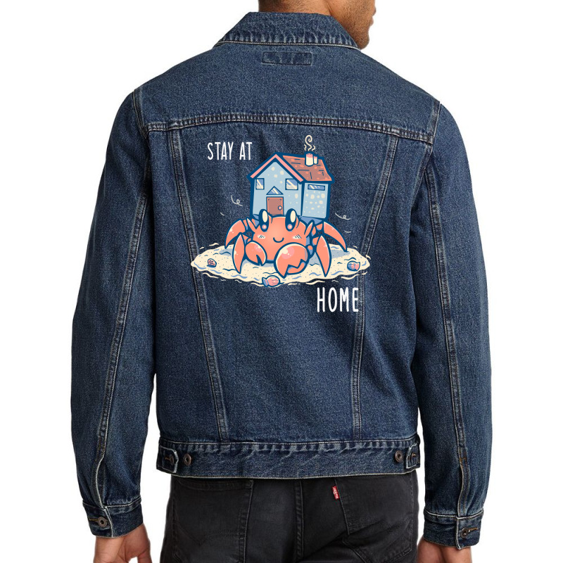 Stay At Home Hermit Crab Men Denim Jacket | Artistshot