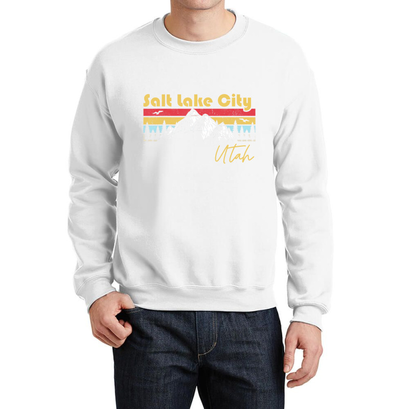 Salt Lake City Utah Roots Hometown Vintage Home St Crewneck Sweatshirt | Artistshot