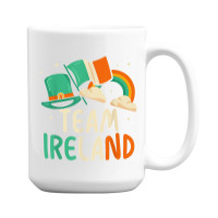 Team Ireland Irish St Patricks Day St Patricks Day 15 Oz Coffee Mug | Artistshot