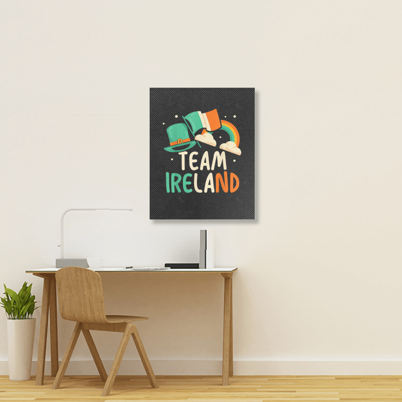 Team Ireland Irish St Patricks Day St Patricks Day Portrait Canvas Print | Artistshot