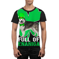 Full Of Shenanigans Alaskan Malamute Dog St Patric Graphic T-shirt | Artistshot