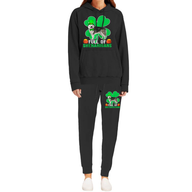 Full Of Shenanigans Alaskan Malamute Dog St Patric Hoodie & Jogger Set | Artistshot