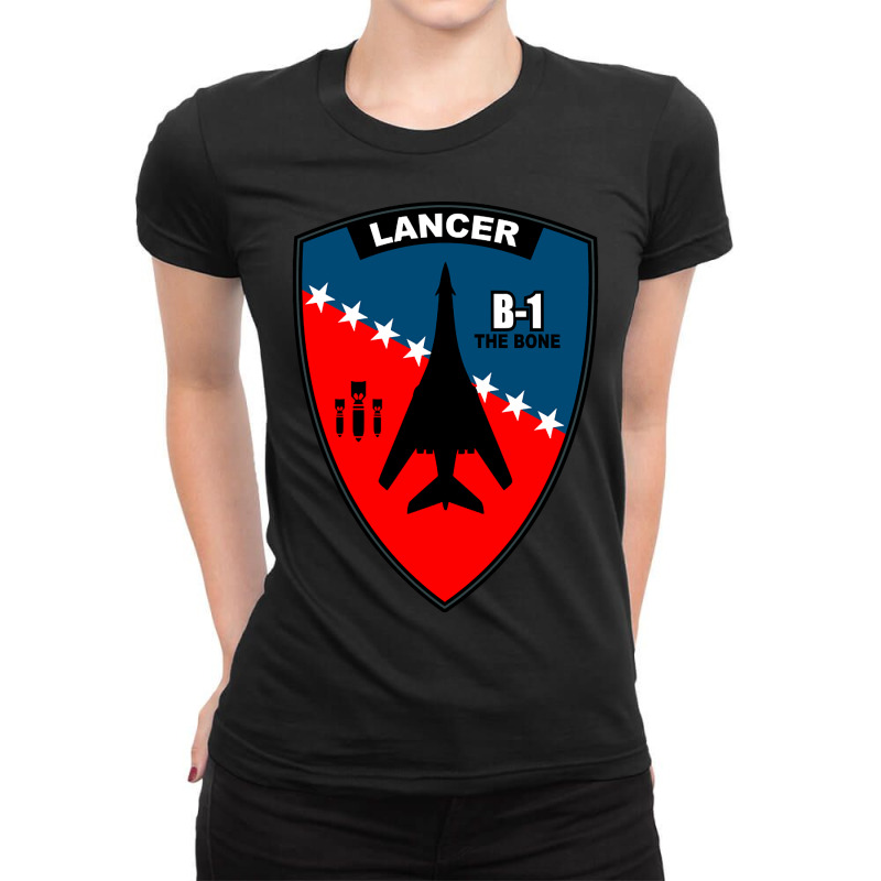 Hot Trend B-1 Lancer Patch (2) Ladies Fitted T-Shirt by centralfantast | Artistshot