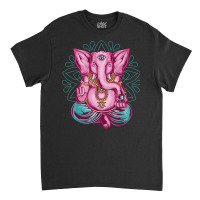 Elephant Meditation Mandala Ornament Lotus Seat Yo Classic T-shirt | Artistshot