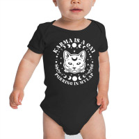 Karma Is A Cat Purring In My Lap Celestial T Shirt Baby Bodysuit | Artistshot