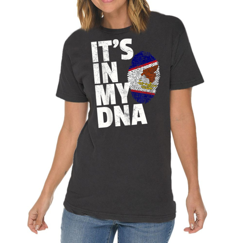 It's In My Dna American Samoa Flag Samoan Pride Ro Vintage T-Shirt by yucalsye | Artistshot