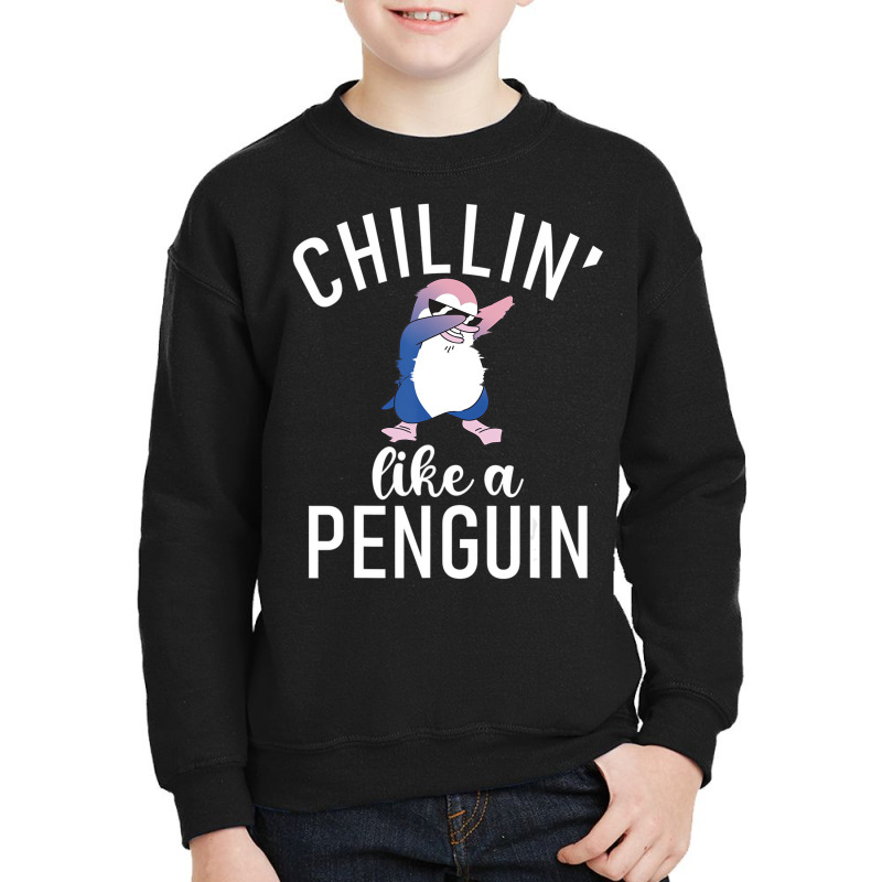 Chillin Like A Penguin Cool Penguin Lover T Shirt Youth Sweatshirt | Artistshot