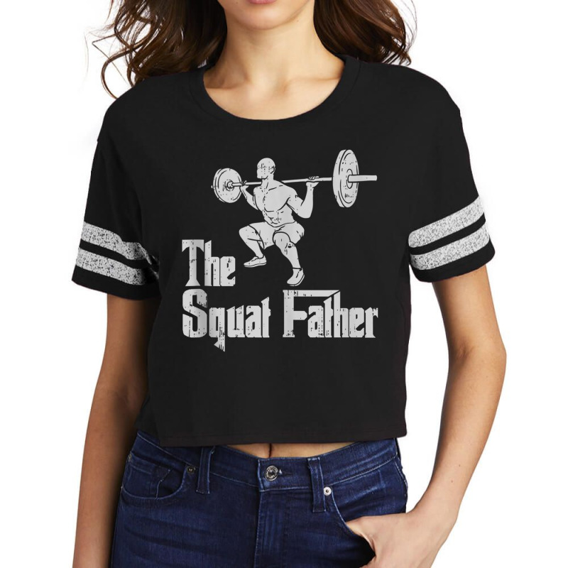 The Squat Father Funny Dad Workout Weights Gym Fat Scorecard Crop Tee by africaka | Artistshot