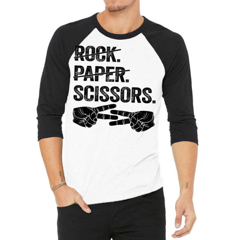 Rock Paper Scissors Tee Lesbian Women Girls Gay Pr 3/4 Sleeve Shirt | Artistshot