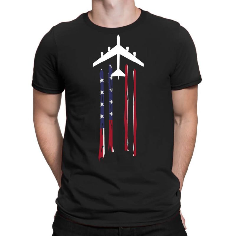 Trending B-52 Stratofortress Bomber Us Flag-eebnj T-Shirt by centralfantast | Artistshot