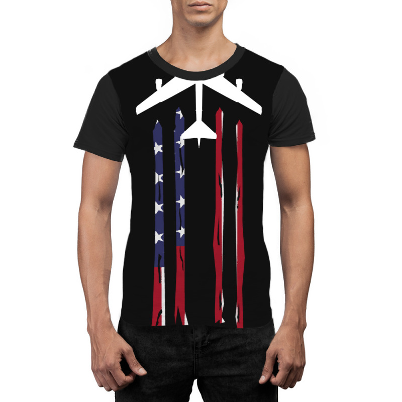 Trending B-52 Stratofortress Bomber Us Flag-eebnj Graphic T-shirt by centralfantast | Artistshot