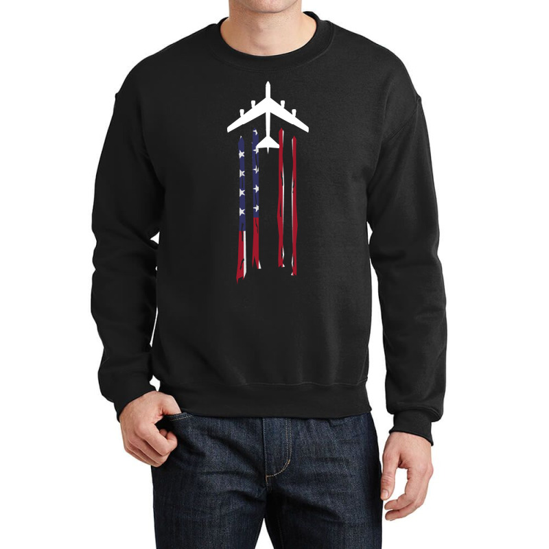 Trending B-52 Stratofortress Bomber Us Flag-eebnj Crewneck Sweatshirt by centralfantast | Artistshot