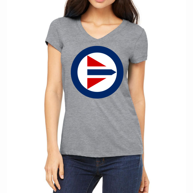 Royal Norwegian Air Force Roundel Women's V-Neck T-Shirt by rakkarloppan9 | Artistshot