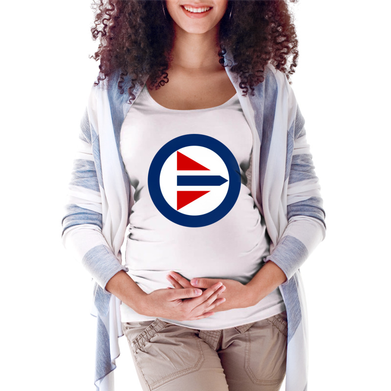 Royal Norwegian Air Force Roundel Maternity Scoop Neck T-shirt by rakkarloppan9 | Artistshot