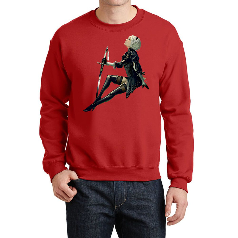 Nier Automata Yorha No.2 Type B (2b) Crewneck Sweatshirt by rotaewinga | Artistshot