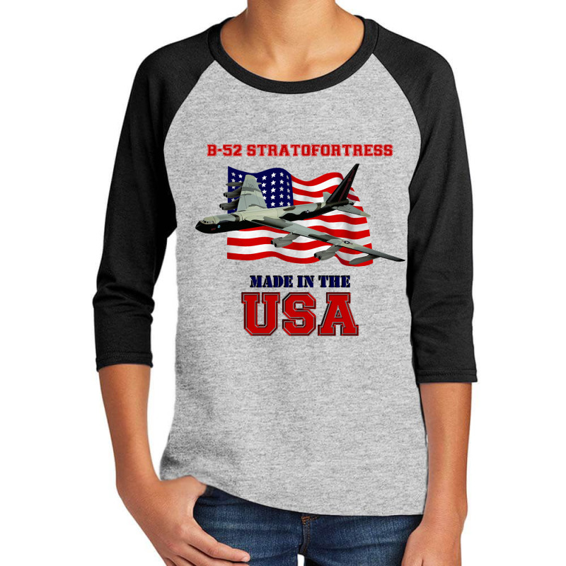 Trending B-52 Stratofortress Made In The Usa Youth 3/4 Sleeve by centralfantast | Artistshot