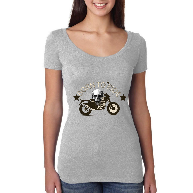 Born To Ride Women's Triblend Scoop T-shirt by Rococodesigns | Artistshot