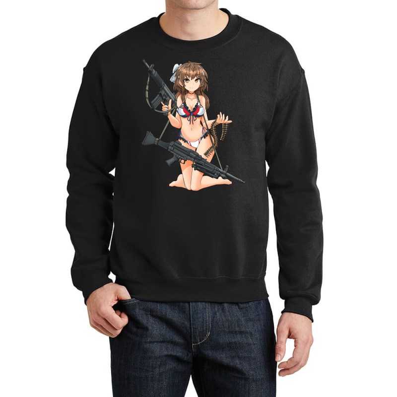 South Korea Gun Girl 1 Crewneck Sweatshirt by behekghumet | Artistshot