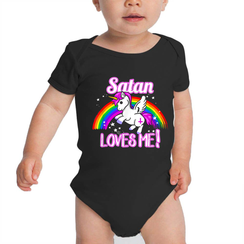 Satan Loves Me  Unicorn Religion Non Believer God Baby Bodysuit by refahnes | Artistshot