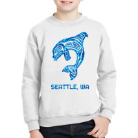 Seattle Washington Native American Indian Orca Kil Youth Sweatshirt | Artistshot