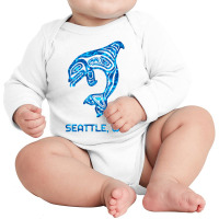 Seattle Washington Native American Indian Orca Kil Long Sleeve Baby Bodysuit | Artistshot