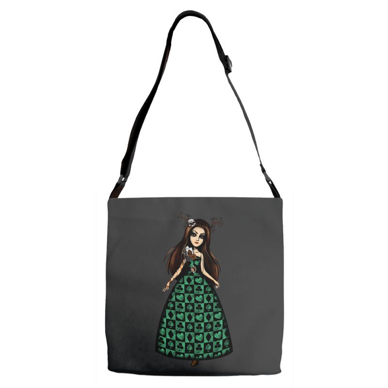 Hot Trend Girl With Skull Fantasy Gothic Girl Adjustable Strap Totes | Artistshot