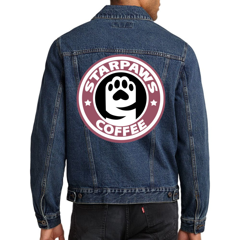 Starpaws Cute Coffee Pink Men Denim Jacket by behekghumet | Artistshot