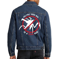 Starship Troopers The Only Good Bug Is A Dead Bug Men Denim Jacket | Artistshot