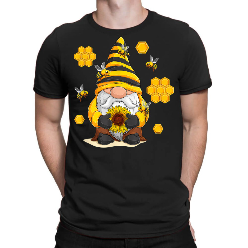 Sunflower Gnome With Bee And Honey Hippie T Shirt T-shirt | Artistshot