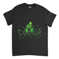 St Patricks Day Clover Heartbeat Irish Nurse Shamr Classic T-shirt | Artistshot