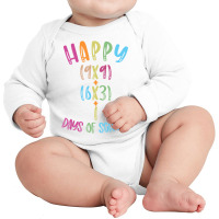 Math Formula 100 Days Of School Kindergarten Smart Long Sleeve Baby Bodysuit | Artistshot