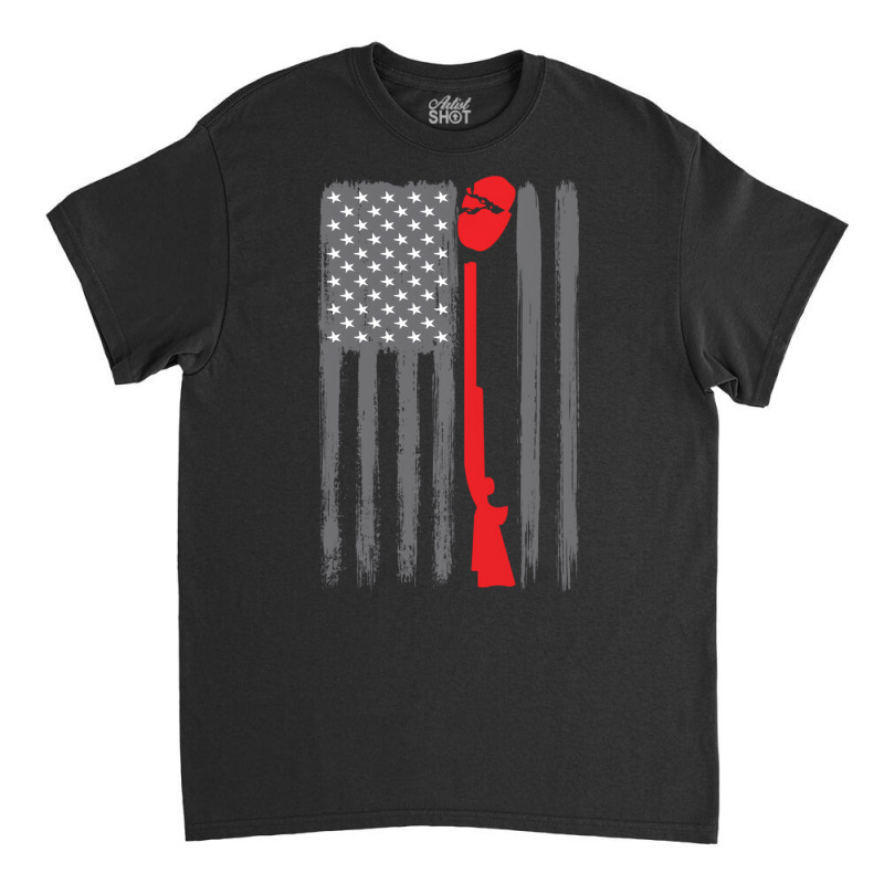 Skeet Trap Clay Shotgun Usa Flag Funny Skeet Shoot Classic T-shirt | Artistshot