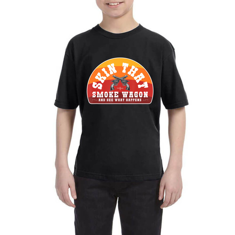 Skin That Smoke Wagon Retro Desert Sunset Western Youth Tee | Artistshot