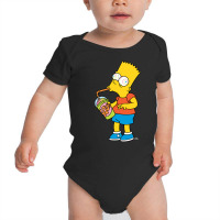 The Simpsons Bart Simpson Squishee Brain Freeze Sw Baby Bodysuit | Artistshot