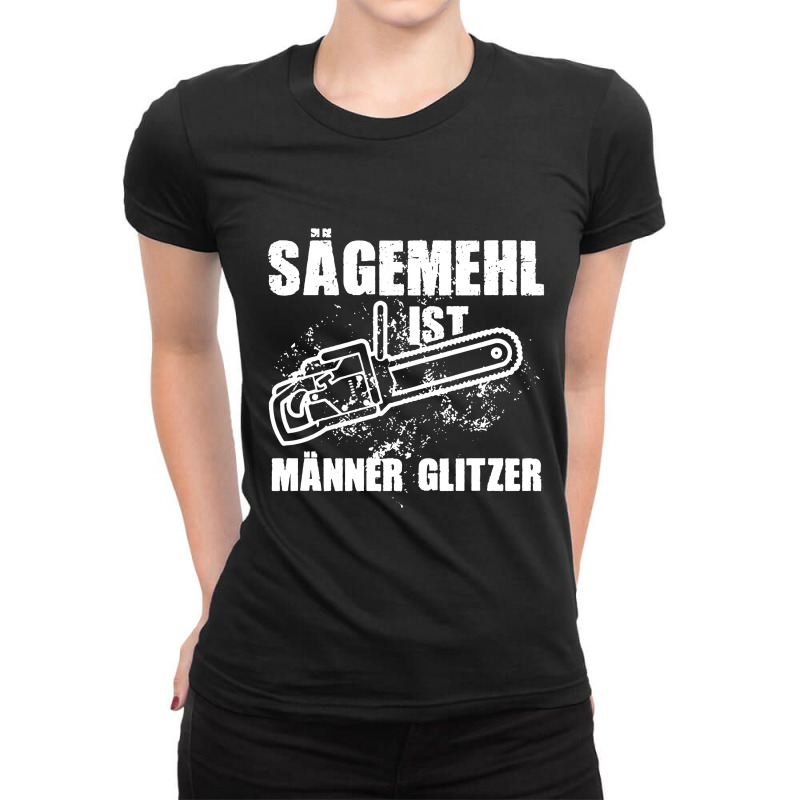 Sagemehl Ist Männer Glitzer Ladies Fitted T-Shirt by skw art | Artistshot