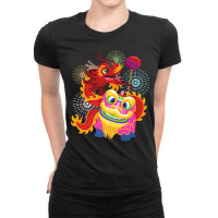 Happy Chinese New Year 2023 Lion Dragon Dance Luna Ladies Fitted T-shirt | Artistshot