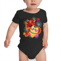 Happy Chinese New Year 2023 Lion Dragon Dance Luna Baby Bodysuit | Artistshot