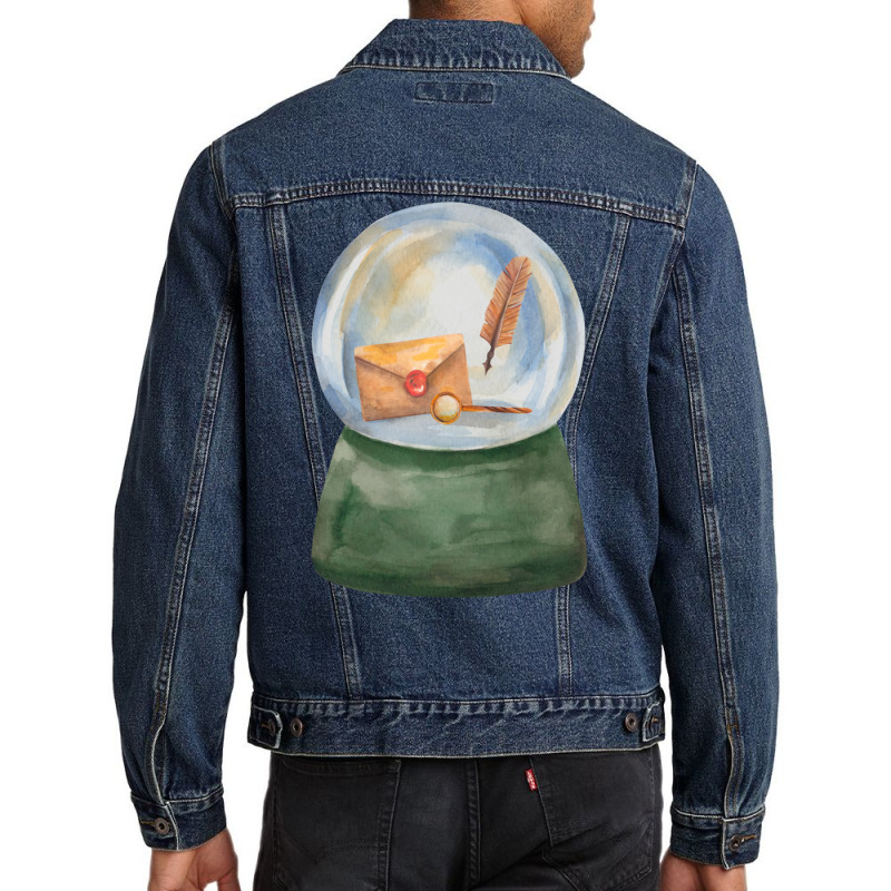 Magic Letter Crystal Ball Men Denim Jacket by gurbaivelkys2 | Artistshot